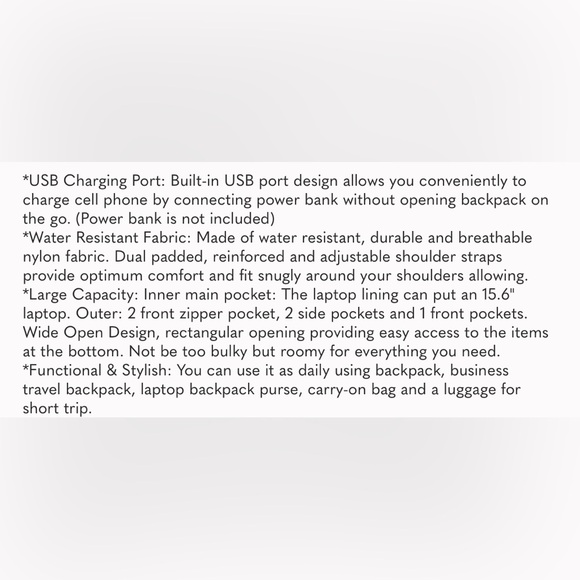 Women's Convertible Daypack Laptop Backpack, Computer Backpack Work Backpack - Picture 2 of 5